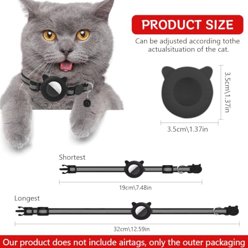 Qpets® Cat Collar with Silicone Airtag Holde Qpets® Cat Collar with Silicone Airtag Holde